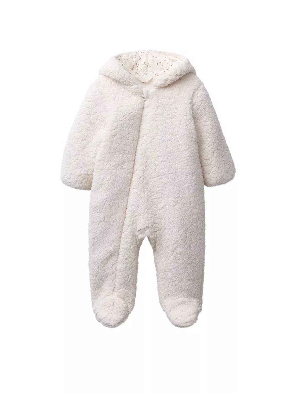Zara white fleece bunting - size 3-6 months